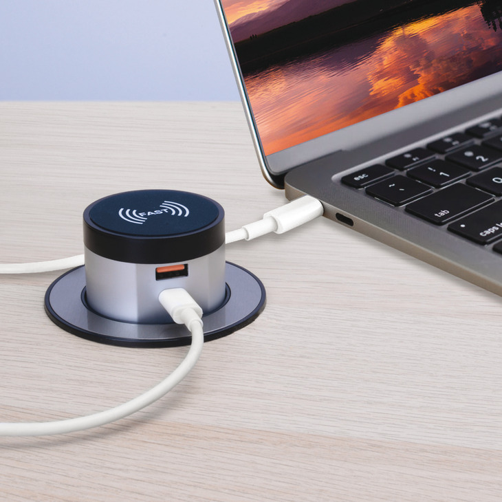 Häfele Pop-Up Wireless Charger with USB-A/USB-C