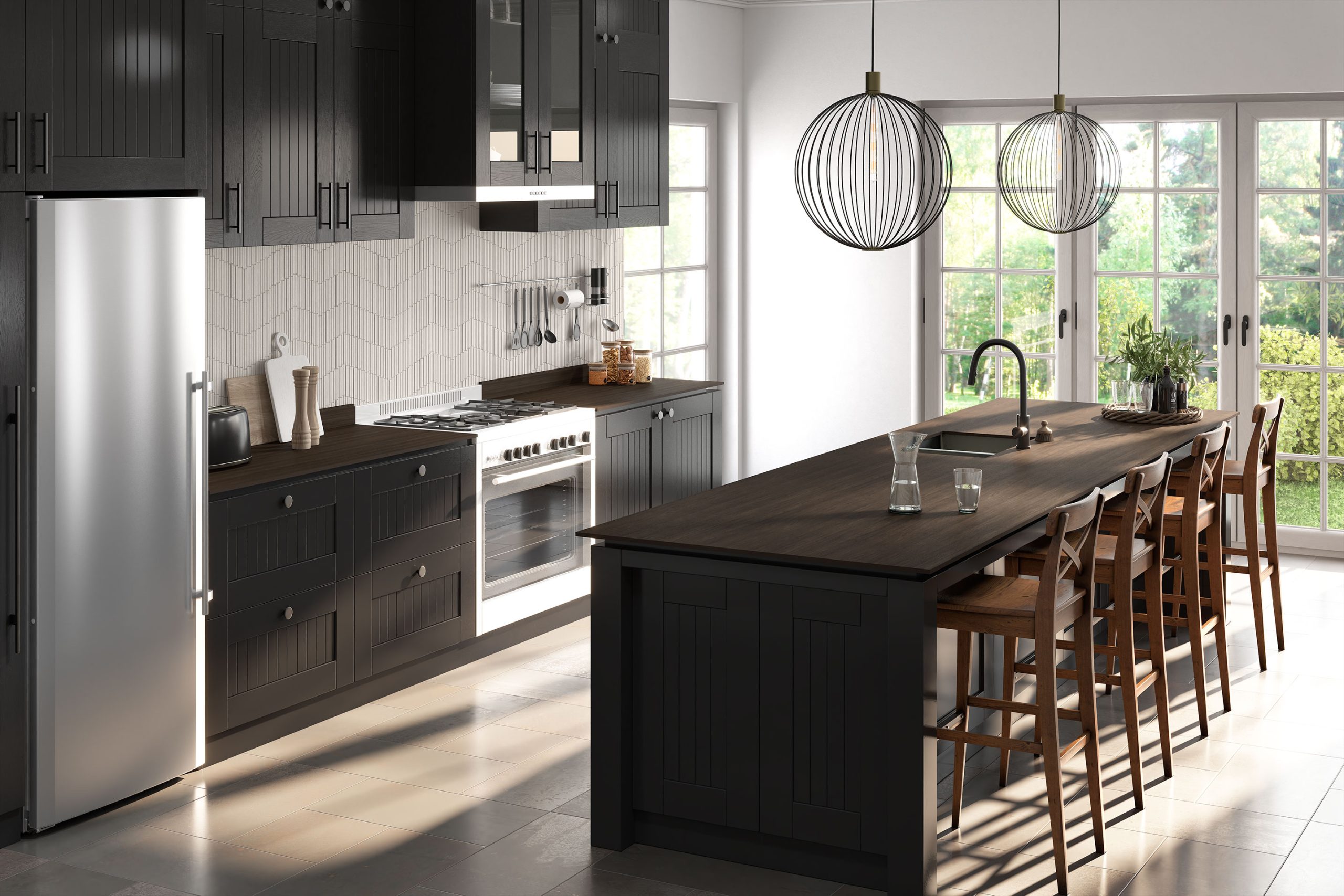 Chestnut Heartwood Compact Laminate Worktop 2