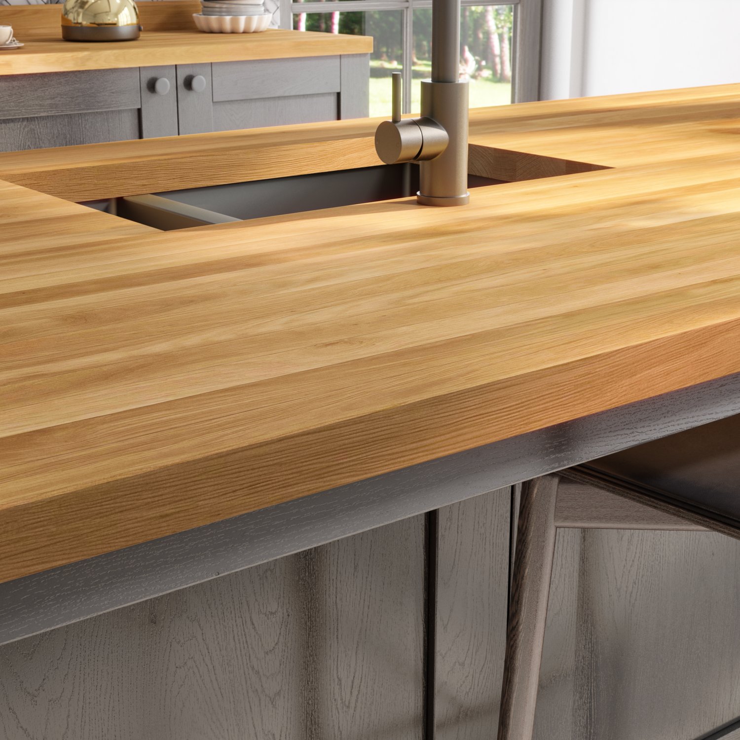 full stave oak worktop