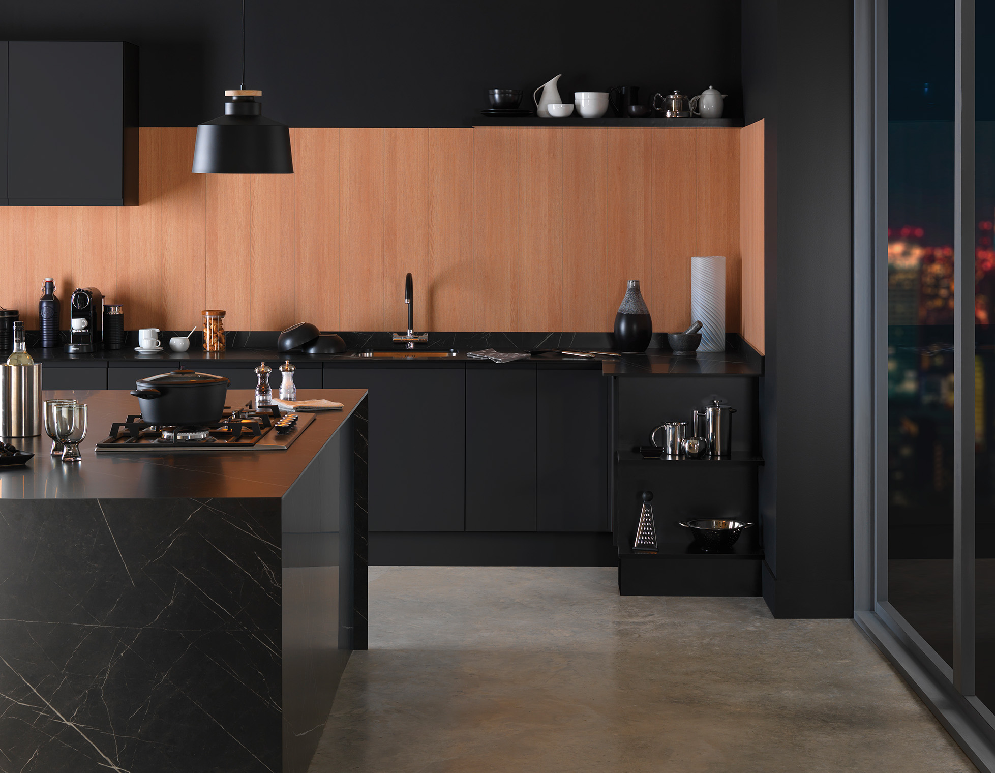 Aria Nero Grafite Compact Laminate Worktop 2