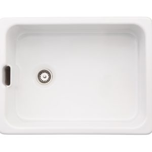 Abode Belfast 1.0 Bowl Ceramic Sink, White (AW1022)