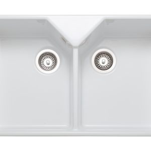 Rangemaster Farmhouse Belfast Sink, 2.0 Bowl, White (CFBL800WH)