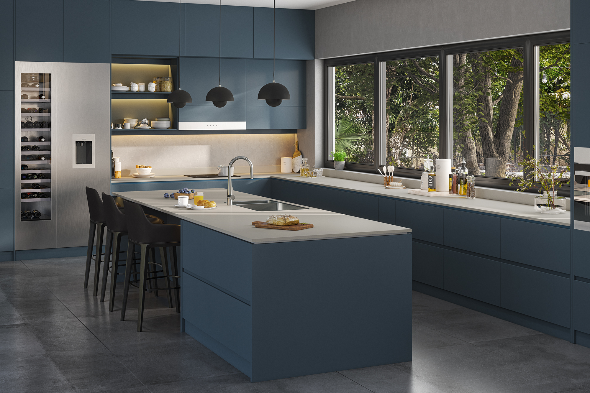 Whispering Grey Solid Surface Worktop